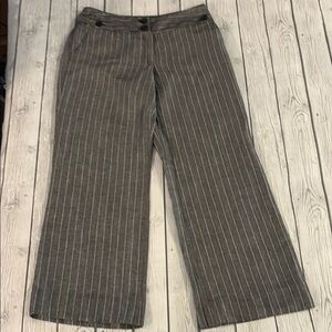 Michael Kors Black and Beige Pinstriped Gray Pants Size 10